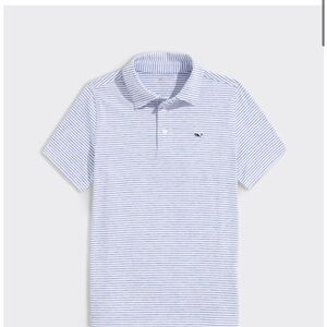 Vineyard Vines Blue and White Striped Polo